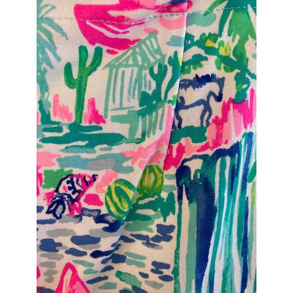 EUC Lilly Pulitzer Marina Knit Shorts in Salt in The Air Sailboat Palm 8 - Picture 10 of 11